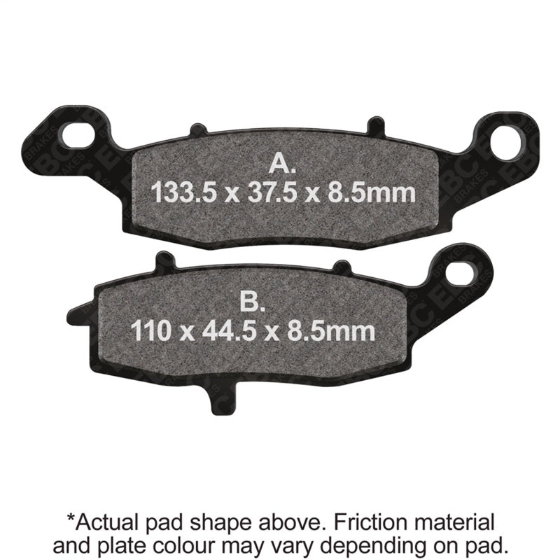 EBC Powersports FA231V Semi-Sintered Brake Pads for Kawasaki and Suzuki Cruisers and Streetbikes