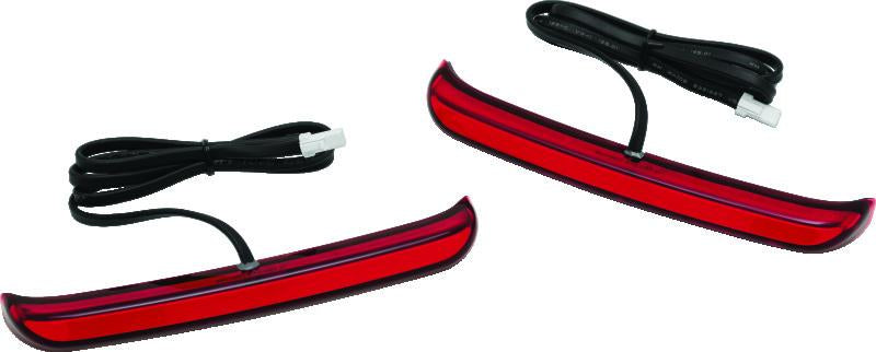 Kuryakyn Tracer Saddlebag Lights with Red Lens for Harley Davidson Touring Models