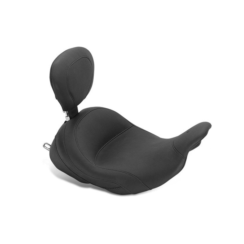 Mustang Motorcycle LowDown Touring Solo Seat for Harley Davidson Electra Glide Standard, Road Glide, Road King (2008-2021) - Black