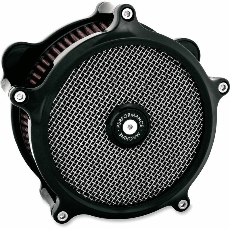 Performance Machine Black Ano Air Cleaner for Harley Davidson Touring Models Part 0206-2139-B