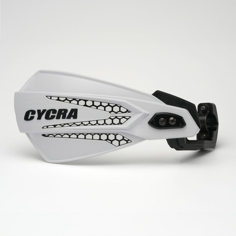 Cycra MX Race Handshields - White/Black for Off-Road Motorcycle Protection