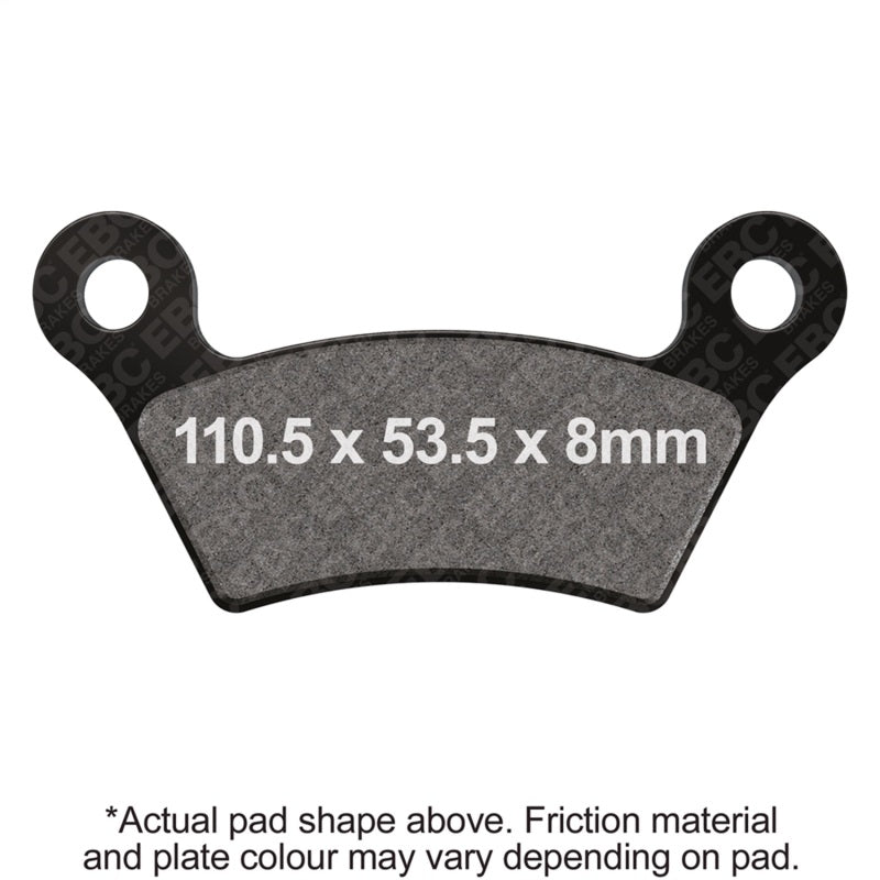 EBC Powersports FA473V Semi-Sintered Vee Brake Pads for Can Am Spyder RS SE5 Rear Left
