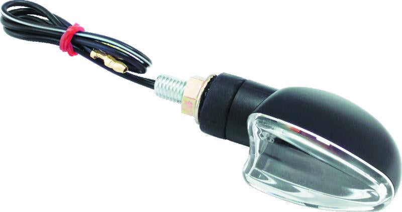 BikeMaster Mini Stalk V-Shape Marker Light - Black and Carbon Fiber Finish