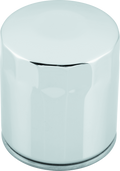 Twin Power Twin Cam and M8 Chrome Oil Filter with Backflow Valve – Replaces Harley-Davidson 63798-99