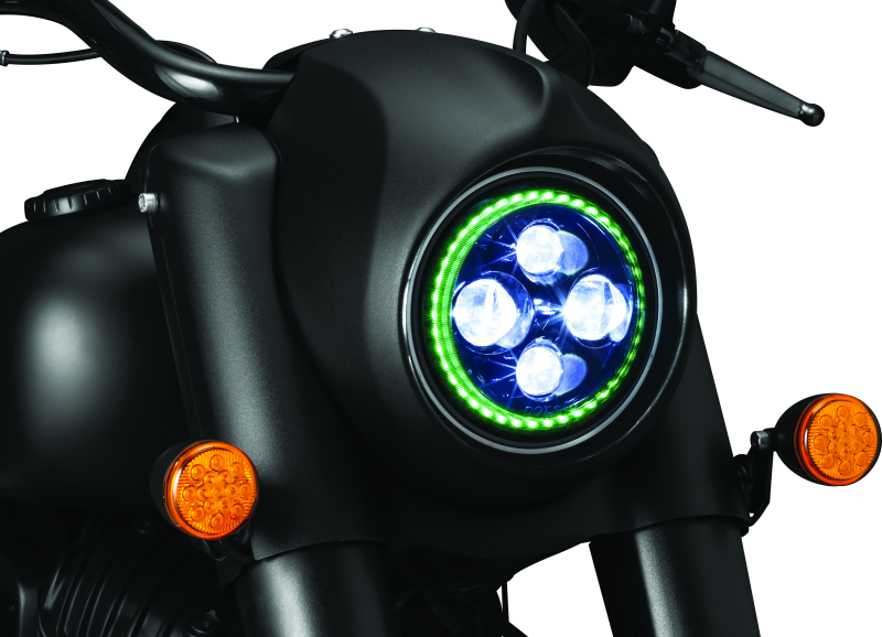 Kuryakyn Orbit Headlight Adapter in Black for Indian Chieftain and Roadmaster Models