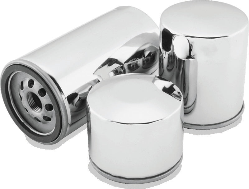 Twin Power Twin Cam and M8 Chrome Magnetic Oil Filter with Backflow Valve - Part 603600 from TwinPower
