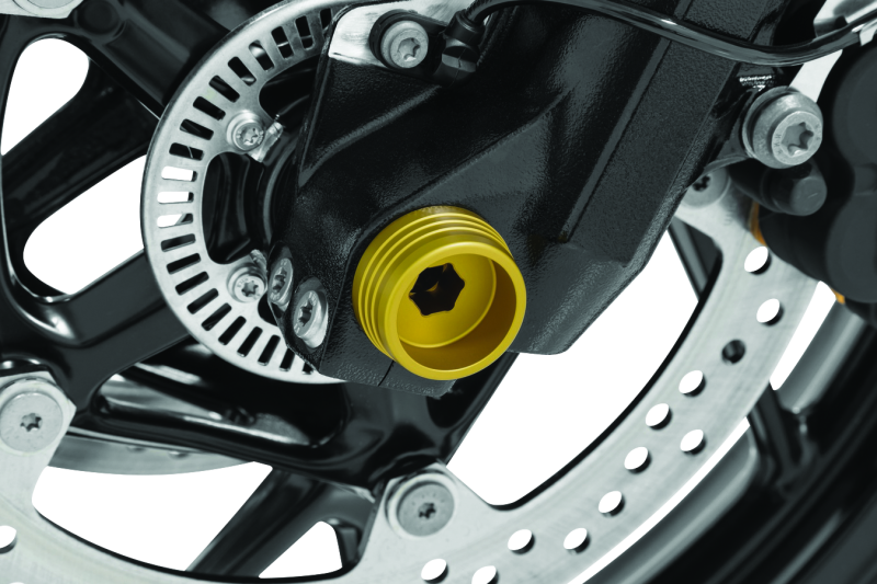 Kuryakyn Lodestar Front Axle Slider Gold for BMW R1200R, F800R, R1200RS, S1000XR