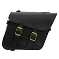 Willie & Max Brass Monkey Compact Slant Saddlebag Set - Black, 12in L x 9.5in H x 5.5in W, Vintage American Motorcycle Style