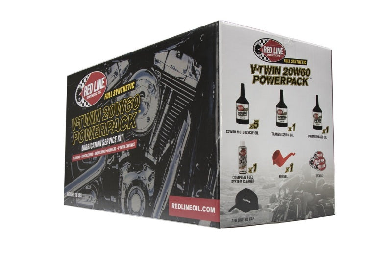 Red Line Big Twin 20W60HD PowerPack Oil Kit for Harley-Davidson Motorcycles Part #90231