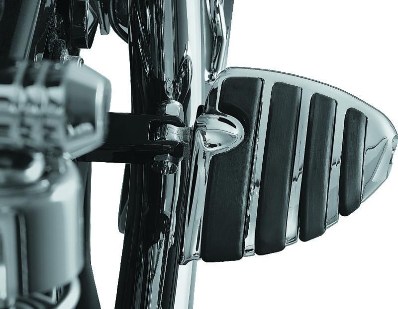 Kuryakyn ISO Wing Mini Boards with Male Mount Adapter in Chrome – Durable Powersports Footrests for Long Rides