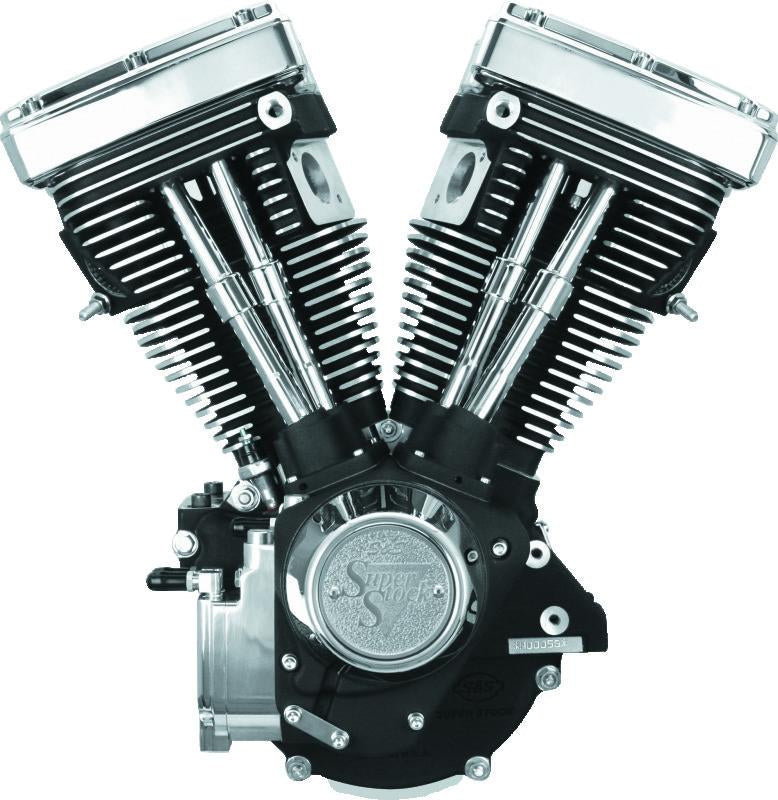 S&S Cycle 84-99 BT V80 Long Block Engine - Wrinkle Black for Harley Davidson