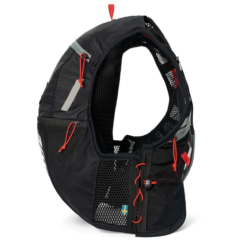 USWE Rush Bike Hydration Vest 8L Black/Grey Medium – High-Performance Mountain and Gravel Bike Vest with Quick-Access Pockets and Hydration System