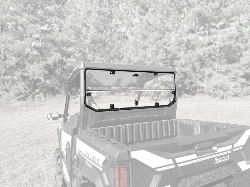 Seizmik 50-55319KIT Kawasaki Ridge Ranch Rear Folding Windshield with UV-Resistant Polycarbonate