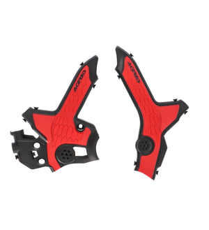 Acerbis 21+ Honda CRF300L Frame Guards X-Grip Black/Red for Enhanced Protection and Grip
