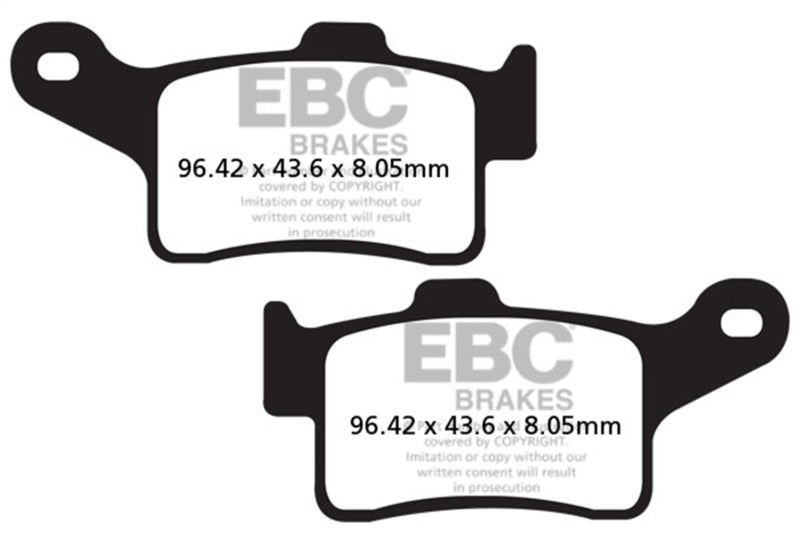 EBC Powersports Double-H Sintered Brake Pads for Harley-Davidson Trike FLHTCUTG Tri Glide Ultra Rear Right – High-Performance R/HH Pad