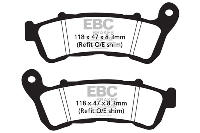 EBC Powersports Double-H Sintered Brake Pads Part Number FA388HH for Honda CBR 250 RA ABS