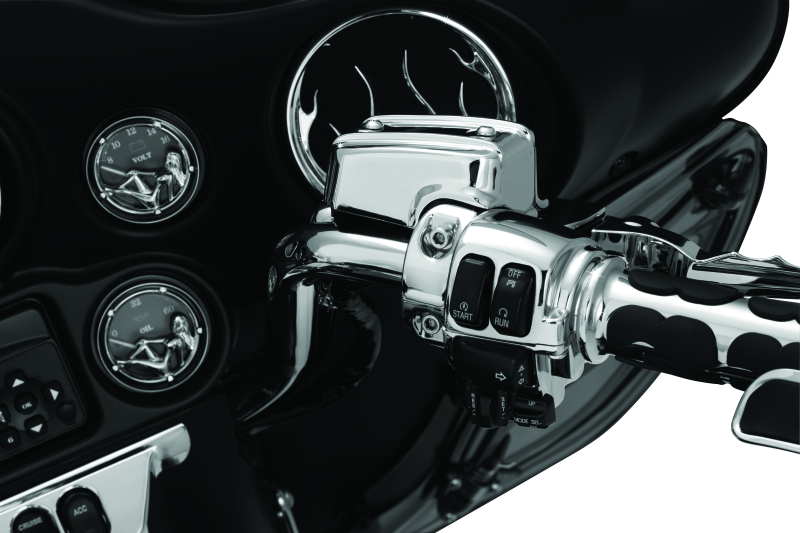 Kuryakyn Handlebar Control Dress Up Kit Chrome for Harley Davidson Touring Models