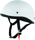 Bikers Choice Skid Lids Original Helmet White – XS, Low-Profile Contoured Design with D.O.T. Certification