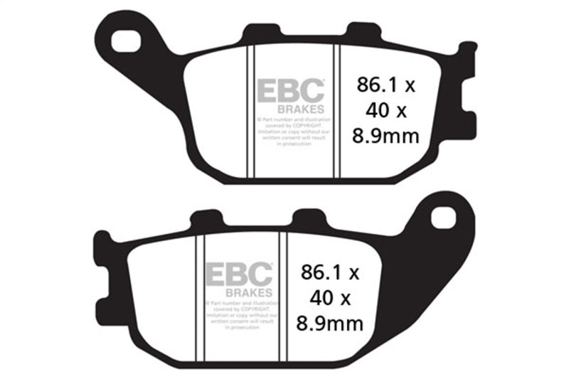 EBC Powersports SFA358 Organic Brake Pads for Honda NSS250 Reflex (2001-2007) - Rear Left