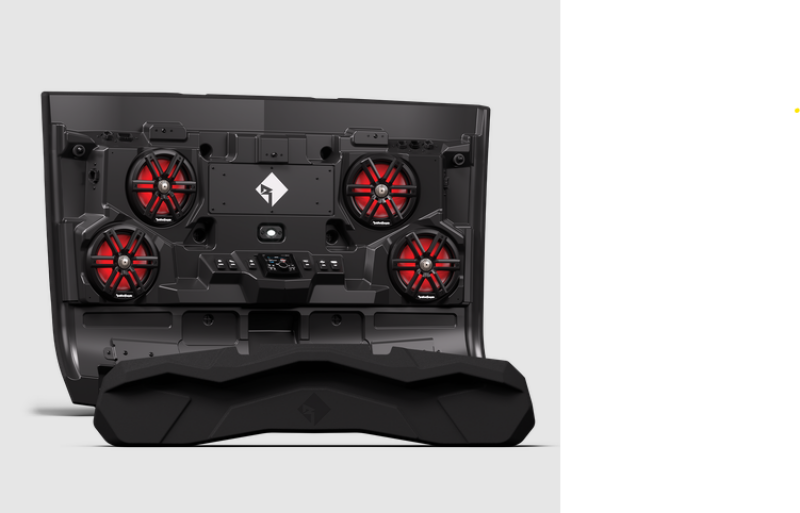 Rockford Fosgate Polaris Ranger 18+ 2 Seat Overhead Audio Solution Front Panel – Powersports UTV Accessory