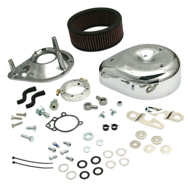S&S Cycle 91-06 Carbureted XL Sportster Air Cleaner Kit – Chrome for Harley Davidson XL883 Models