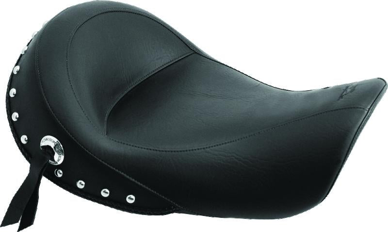 Mustang Motorcycle 06-17 Harley Dyna Standard Touring Solo Seat with Studs - Black