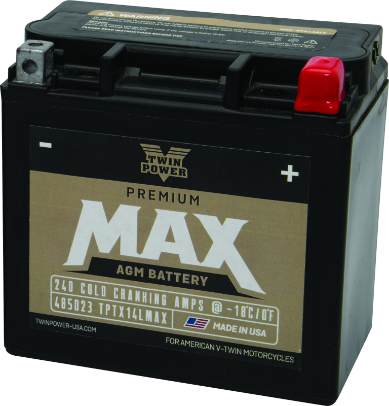 Twin Power GYZ-16HL Premium MAX Factory-Activated AGM Battery for Harley-Davidson Models