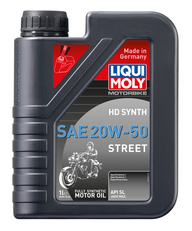 LIQUI MOLY 1L Motorbike HD Synthetic SAE 20W-50 Oil for Harley Davidson and 4-Stroke Engines