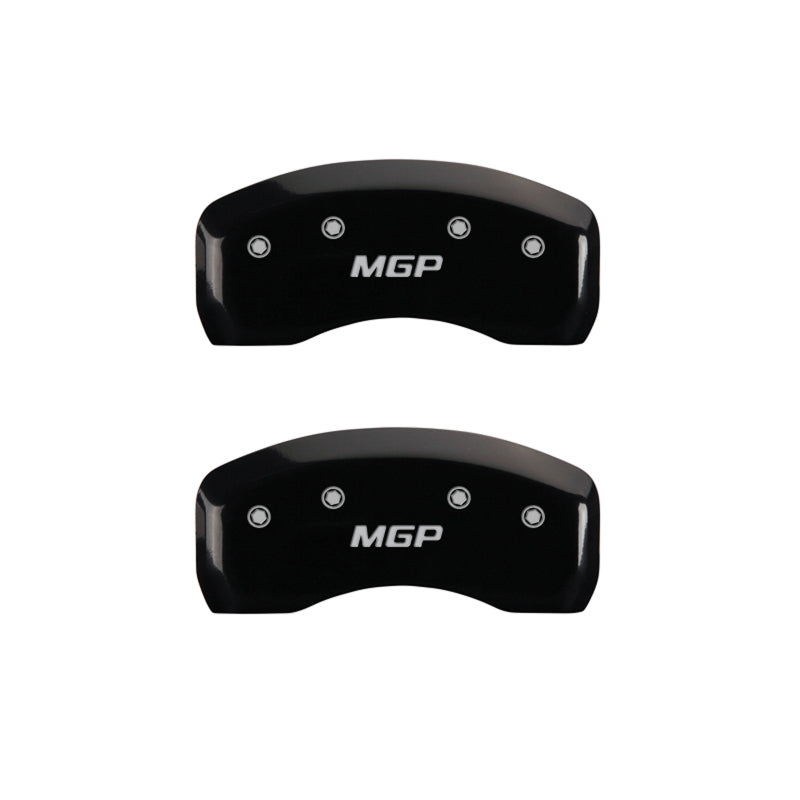MGP 4 Caliper Covers for 2017-2019 Lincoln Continental – Black Finish with Silver Engraving