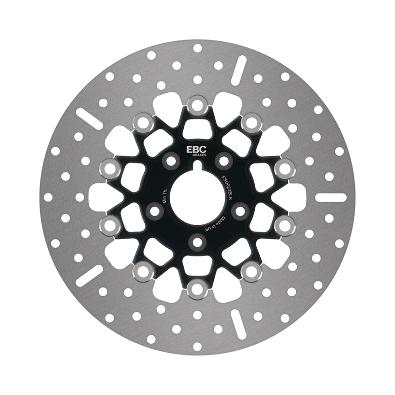 EBC Powersports FSD022BLK Custom Front Brake Rotor for Harley-Davidson Dyna, FXD, FXR, and More