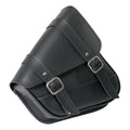 Willie & Max Black Jack Compact Slant Saddlebag Set – 12 Inch Length, Water-Resistant Vinyl for Powersports Motorcycles