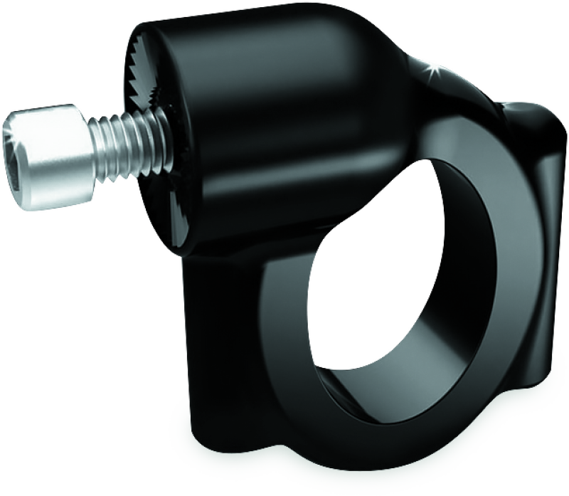 Kuryakyn Side Mount License Plate Holder Clamp for Harley-Davidson Softails (1986-2023) - Gloss Black