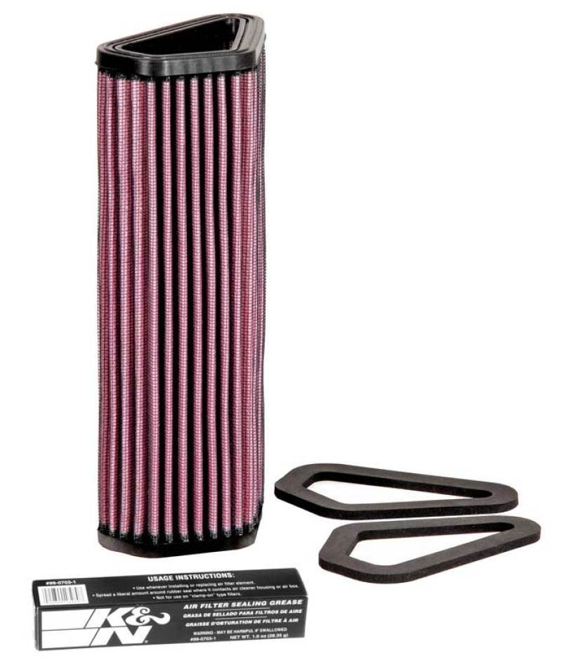 K&N Engineering DU-1007 High-Flow Replacement Air Filter for Ducati Motorcycles