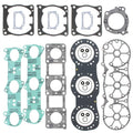 Vertex Pistons Top End Gasket Kit for 2000-2002 GP 1200 & 1999-2000 XL 1200 Wave Runner Models