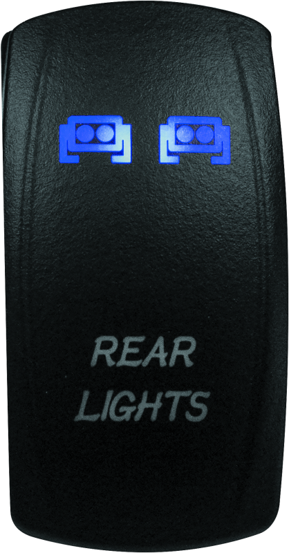 DragonFire Racing Lighted Switch Rear Light On/Off Blue - Durable Waterproof Power Switch for Powersports Vehicles