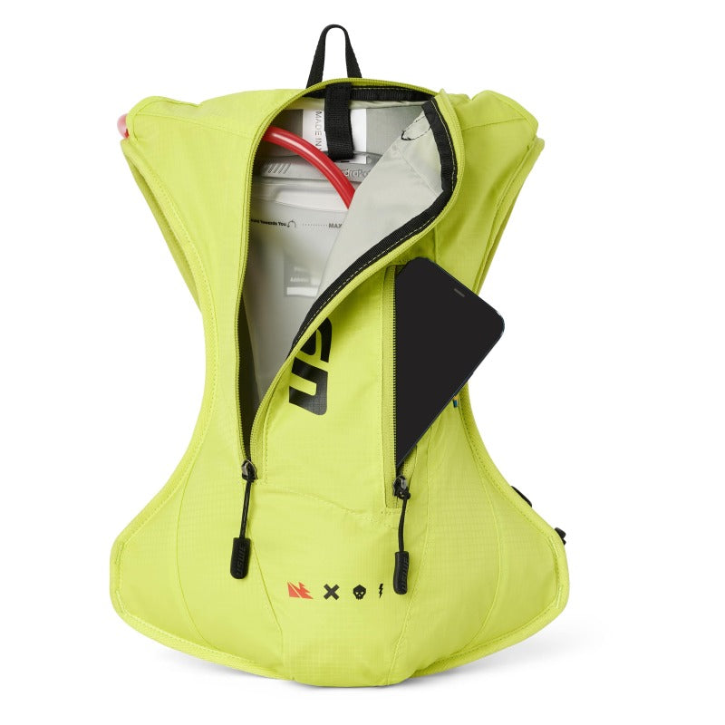 USWE Outlander Moto Hydration Pack 4L - Crazy Yellow for Extreme Races and Powersports