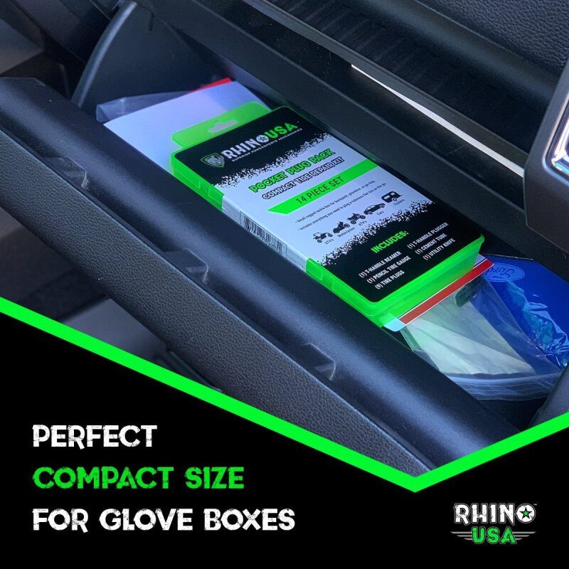 Rhino USA 14-Piece Compact Tire Repair Plug Kit RNO-PLUG-PACK for Tubeless Tires