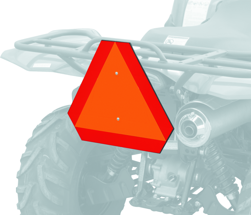 QuadBoss ATV Safety Emblem - Orange with Impact-Resistant Reflective Design