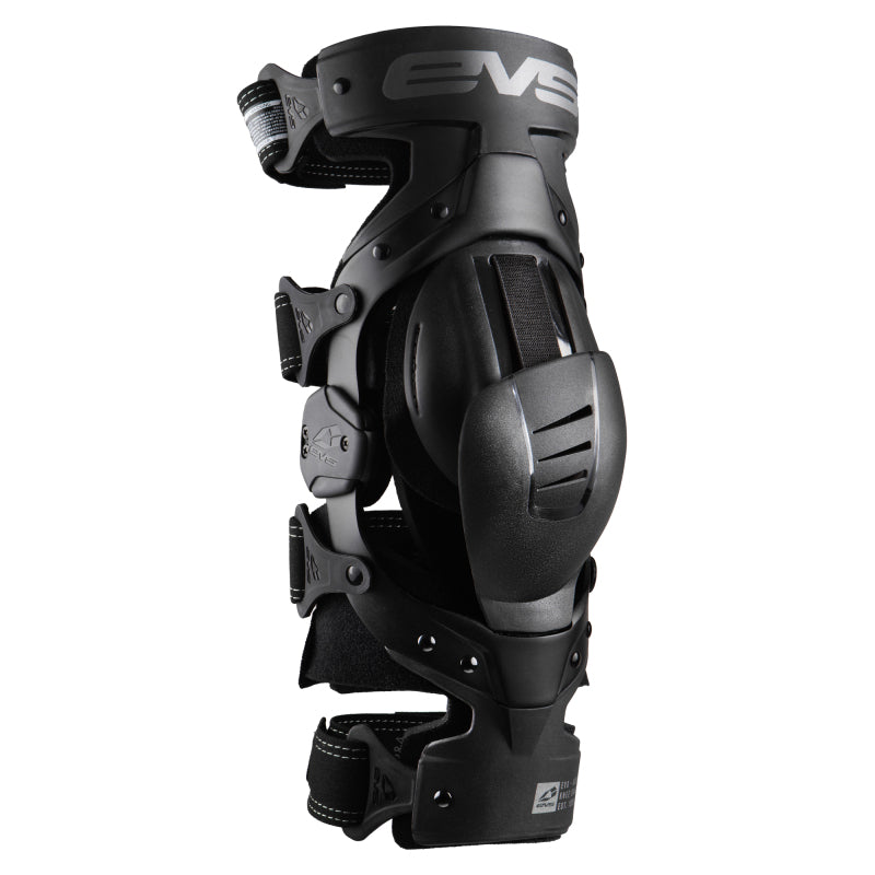 EVS Axis Sport Knee Brace Black/Black/Grey - Medium/Left for Powersports Protection