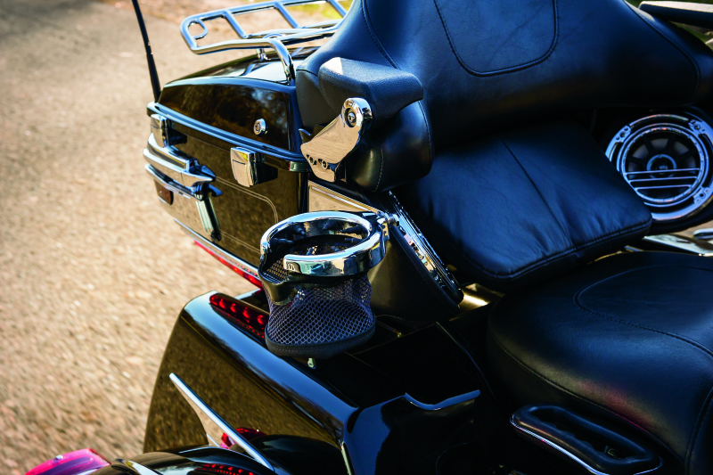 Kuryakyn Passenger Drink Holder with Basket for 2014 and Up Touring Models - Chrome Part #1692
