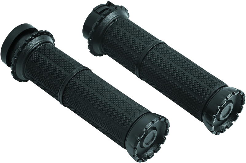 Kuryakyn Riot Grips Dual Cable Satin Black with MX-Style Profile and Ergonomic Design