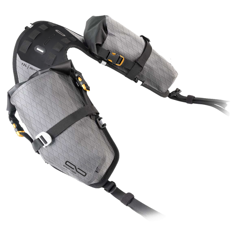 Giant Loop MoJavi Saddlebag 12L in Gray – Durable Motorcycle Storage Solution