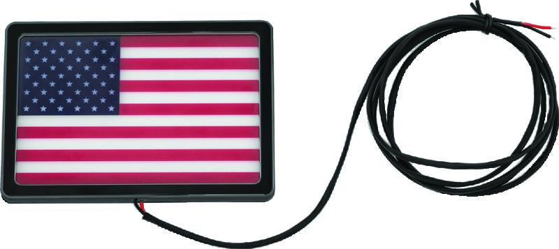Kuryakyn Freedom Flag LED 4x6 Inch Black - Patriotism LED Accent for Powersports Vehicles