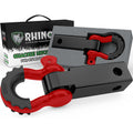 Rhino USA Shackle Hitch Receiver with D-Ring (Red) – Heavy Duty PowerSports Towing Accessory