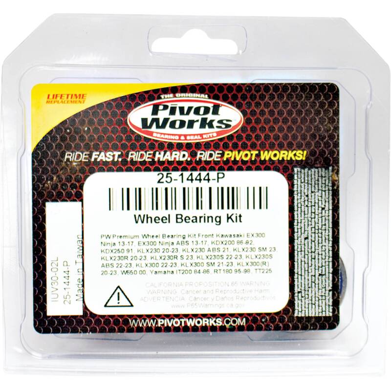 Pivot Works Premium Wheel Bearing Kit for Yamaha YZ125, YZ250, XT600 and More - Part Number 25-1444-P