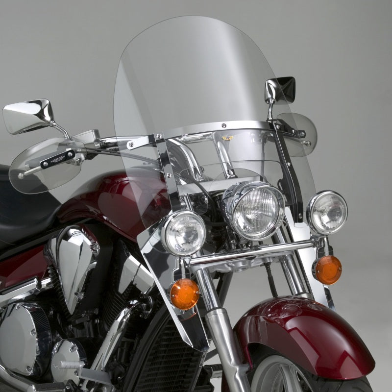 National Cycle Heavy Duty Touring Windshield N2210 – Durable Polycarbonate Cruiser Windshield with Adjustable Center Window