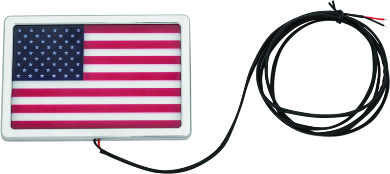 Kuryakyn Freedom Flag LED 4x6 Inch Chrome - Patriotism for Powersports Vehicles
