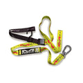 Matrix Concepts M1-304 Phatty Tie Down Set - Yellow, Heavy Duty 69-inch Motorcycle Tie-Down Straps with Secure Locking Hooks