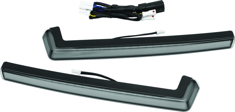 Kuryakyn Tracer Tour Pak Side Lights with Red Lens for Harley Davidson Touring Models