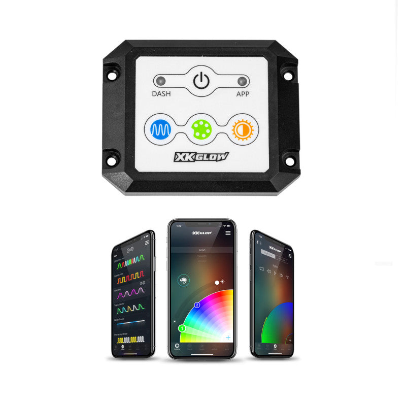 XKGLOW XK-CHROME-DM-KIT Dash Surface Mount Controller for RGB LED Lighting